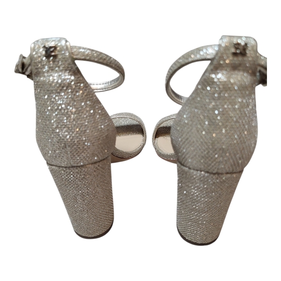 Sam Edelman 'Yaro' Block Heels In Light Gold Mesh - Size 6M - Picture 6 of 13